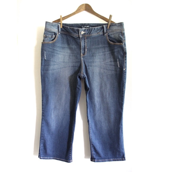Lane Bryant Genius Fit Capri Jeans Plus Size 20 Preowned - Picture 1 of 7